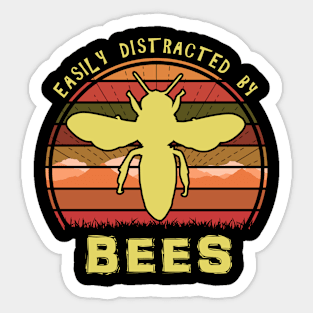 Easily Distracted By Bees Sticker